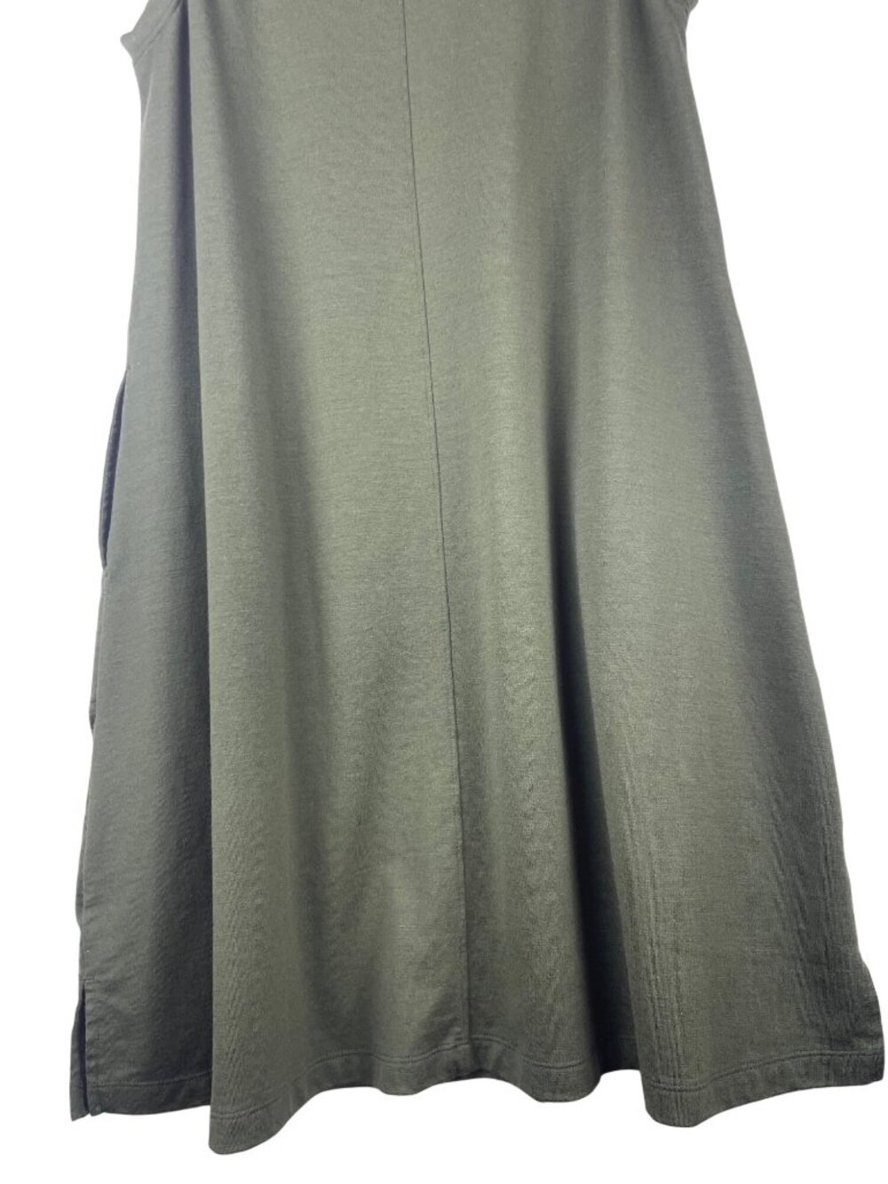 Woolx Clara Olive Green Sleeveless Merino Wool Blend Dress Size M - Picture 8 of 9